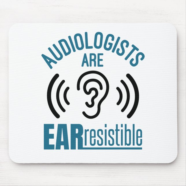 Mousepad Audiologistas Resistirem Audiologia Engraçada (Frente)