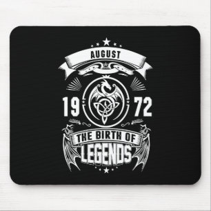 Mousepad August Gift 1972 Nascimento Das Legendas