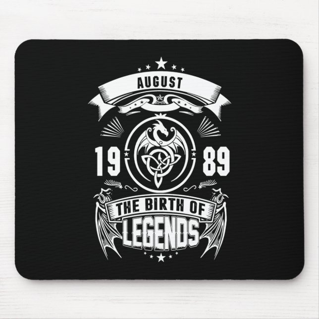 Mousepad August Gift | 1989 Nascimento Das Legendas (Frente)