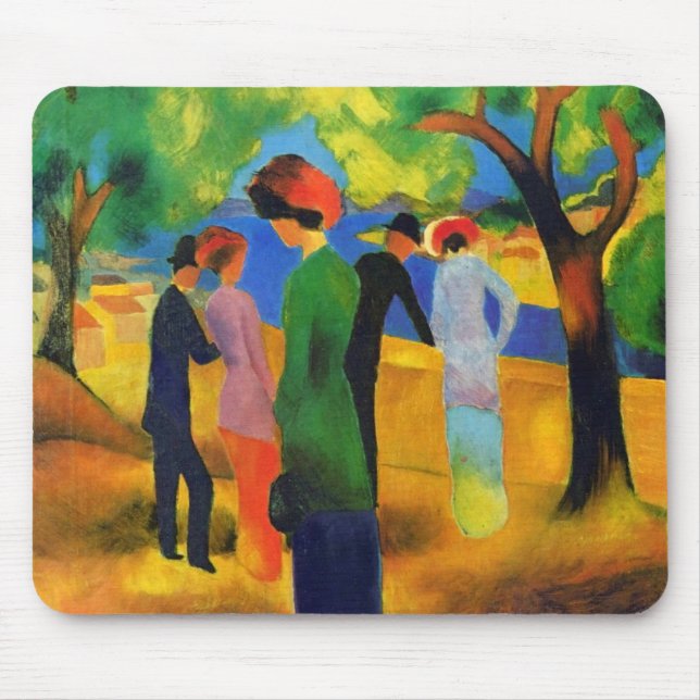 Mousepad August Macke - senhora em uma jaqueta verde (Frente)