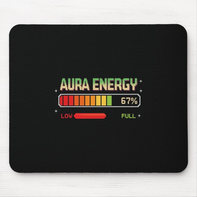 Mousepad Aura Energy At 67 Funny Six Seven Meme Gen Alpha S (Frente)
