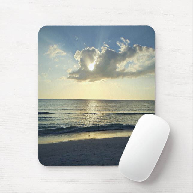 Mousepad Aurora Dourada pelas Ondas (Com mouse)