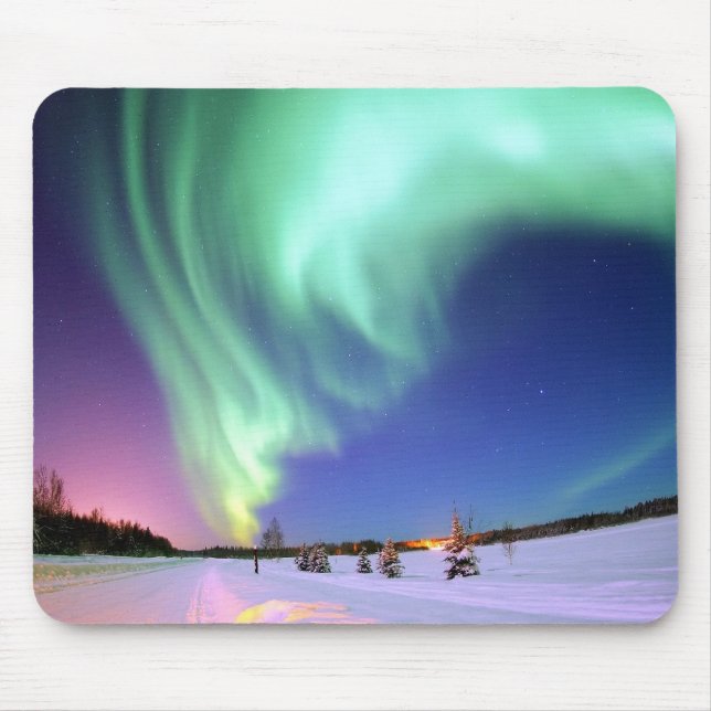 Mousepad Aurora no lago bear (Frente)