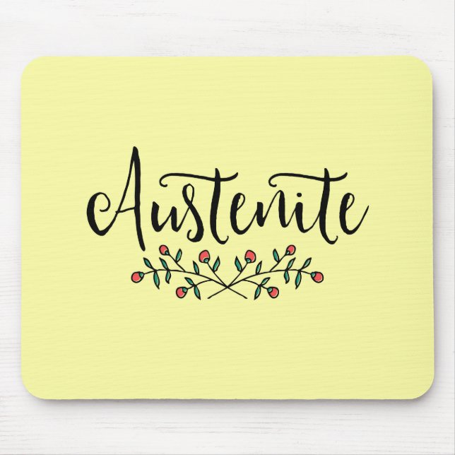 Mousepad Austenita floral amarela (Frente)