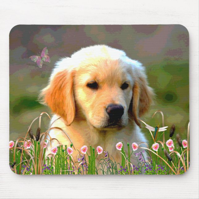 Mousepad Austin o Labrador dourado (Frente)