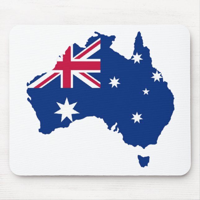 Mousepad Austrália bandeira Australia Style desenho (Frente)