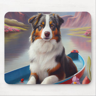 Mousepad Australian Shepherd no Paddle: Uma Aventura Cênica