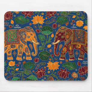 Mousepad Autêntico Elefante Real Batik de Ceilão - Sri Lank