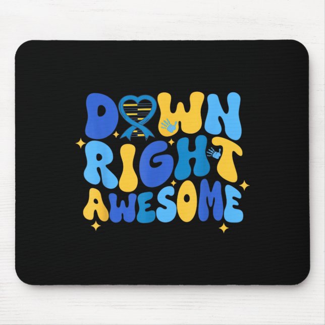 Mousepad Autism adhd down syndrome awareness 321 down right (Frente)
