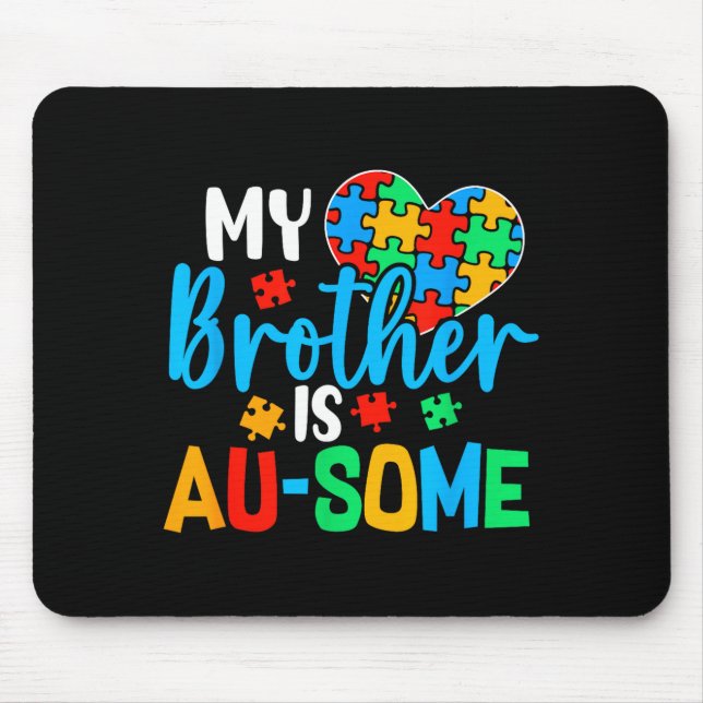 Mousepad Autism Awareness Autism Squad Support Awesome Boys (Frente)