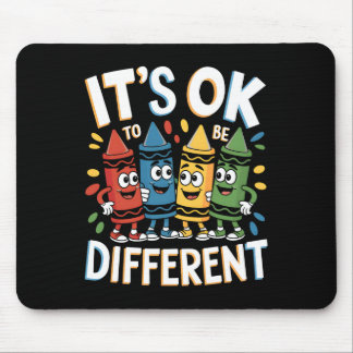 Mousepad Autism Awareness It's Ok To Be Different Autistic 