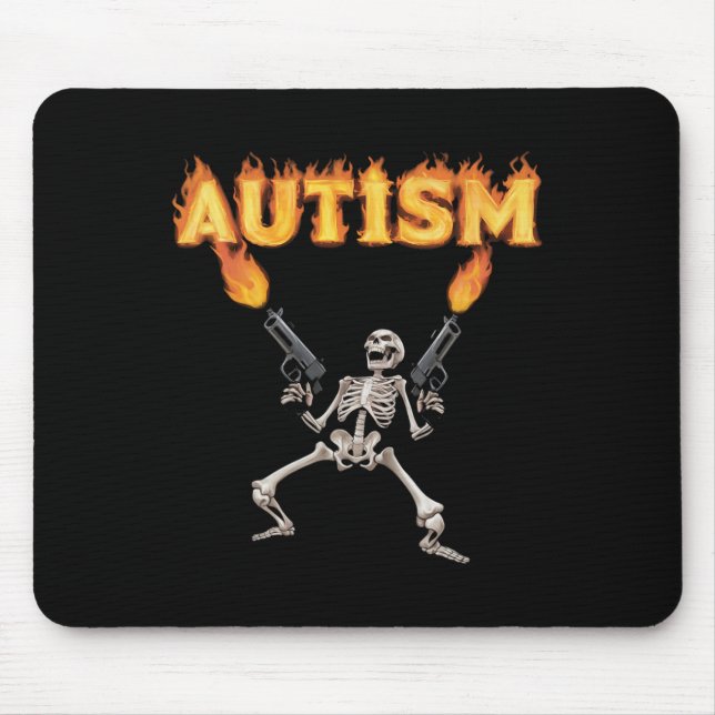 Mousepad Autism Skeleton Engraçado Memória-Tanque Específic (Frente)