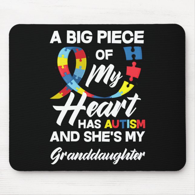 Mousepad Autismo Avô Avô Autista neta Auti (Frente)