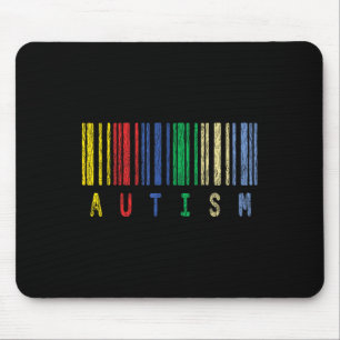 Mousepad Autismo Código de Barras Colorido Suporta Crianças