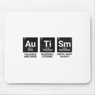 Mousepad Autismo Consciência Mesa Periódica Autismo Periódi