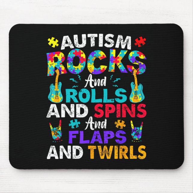Mousepad Autismo é Incrível e Divertido Mês de Conscientiza (Frente)
