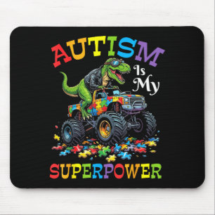 Mousepad Autismo É Meu Caminhoneiro Dinossauro Superpoder R