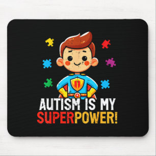 Mousepad Autismo é superpoder super-herói asd conscientizaç