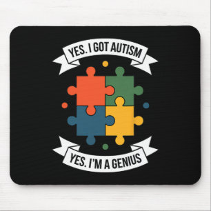 Mousepad Autismo Engraçado Sensibilização Crianças Quebra-c
