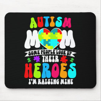 Mousepad Autismo Mamãe Groovy Heart Quebra-cabeça Autismo C