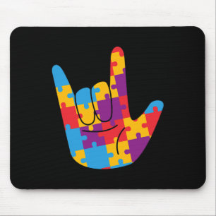 Mousepad Autismo Nacional de abril Mês de consciência ASL L