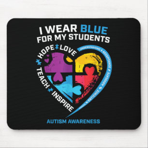 Mousepad Autismo Professora Camisa Homens Professores Autis