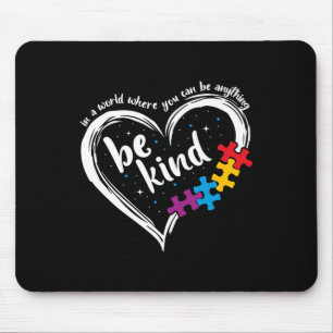 Mousepad Autismo Seja gentil Mulheres Homens Crianças Azul 