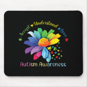 Mousepad Autismo Sensibilização Accept Girassol Compreende 