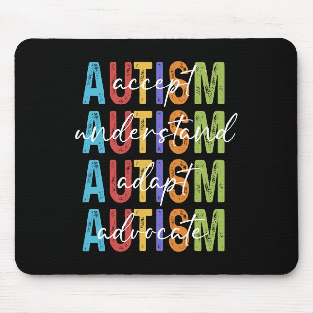 Mousepad Autismo Sensibilização Aceite Compreender Adaptar  (Frente)