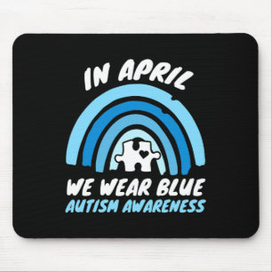 Mousepad Autismo Sensibilização Azul Abril Amor Apoio Autis