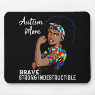 Mousepad Autismo Sensibilização Forte Mãe Depois Mãe Negra