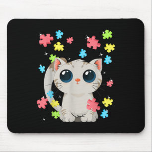 Mousepad Autismo Sensibilização Gato-Gato-Gato-Gato-Gato Qu