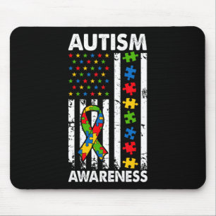 Mousepad Autismo Sensibilização Quebra-cabeça de Bandeira A