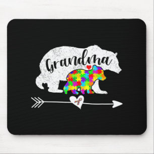 Mousepad Autismo Sensibilização Vovó Urso Suporta Autista