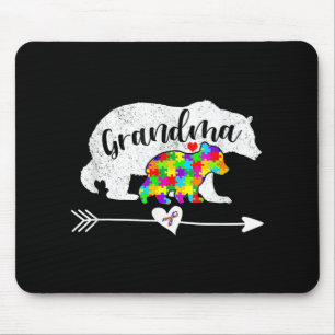 Mousepad Autismo Sensibilização Vovó Urso Suporta Autista