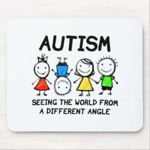 Mousepad Autismo Vendo O Mundo De Um Ângulo De Aut Diferent