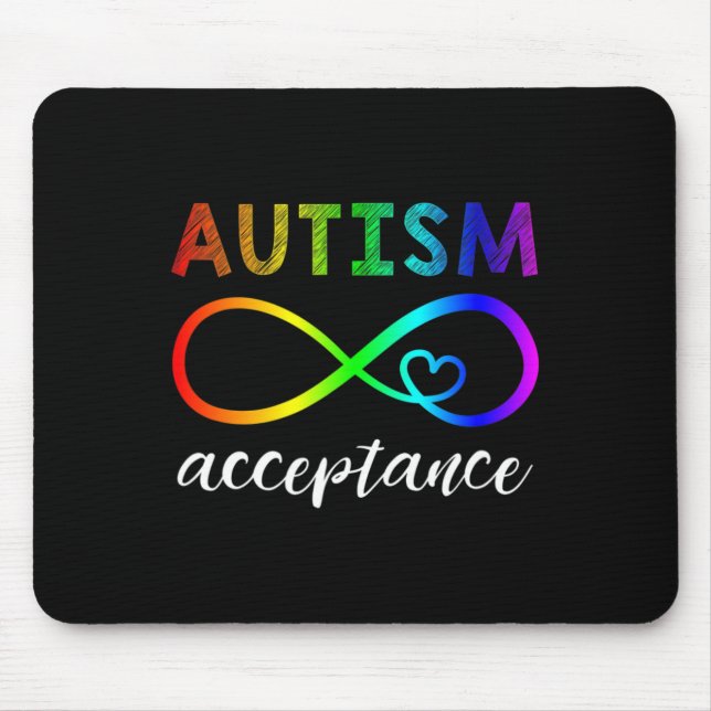 Mousepad Autismo - Vermelho Em Vez De Inifinidade - Aceitaç (Frente)