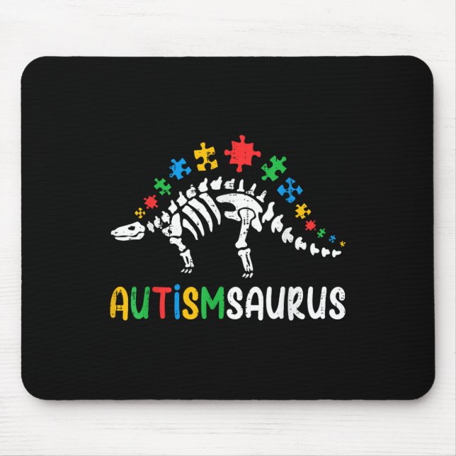 Mousepad Autismsaurus Dinossaur Boys Crianças Toddler Autis (Frente)
