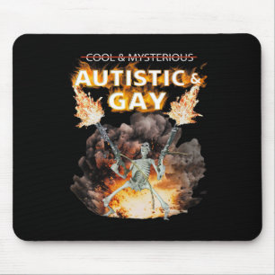 Mousepad Autista E Esqueleto Gay Funny Autismo Esqueletreto
