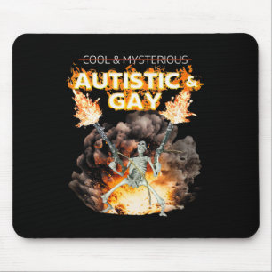 Mousepad Autista E Esqueleto Gay Maldito Memória Autismo