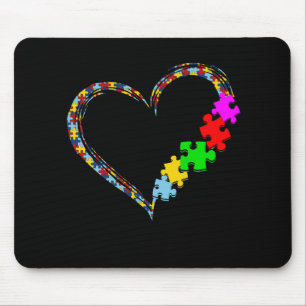 Mousepad Autistic Autism Awareness Heart Puzzle Piece