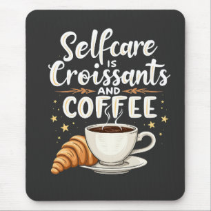 Mousepad Autoatendimento é Croissant e Cafeine Patesry
