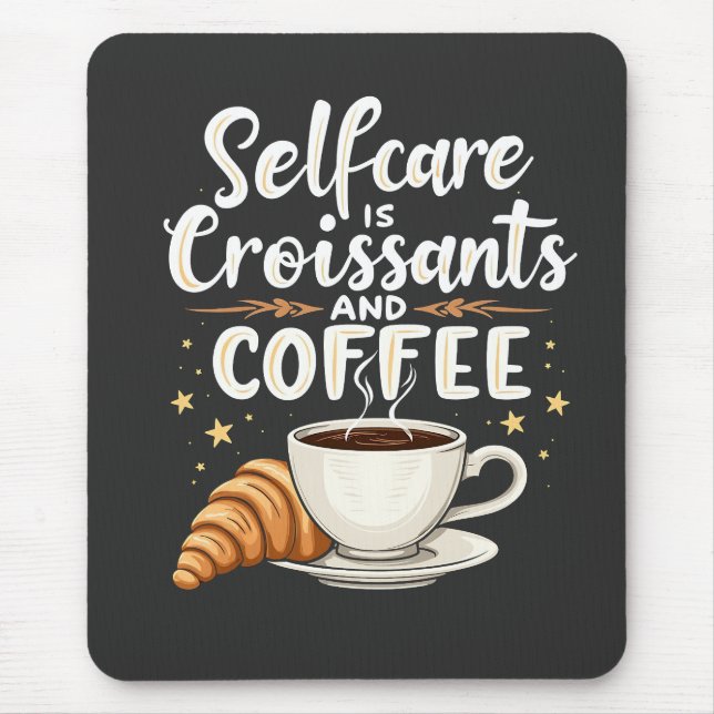 Mousepad Autoatendimento é Croissant e Cafeine Patesry (Frente)