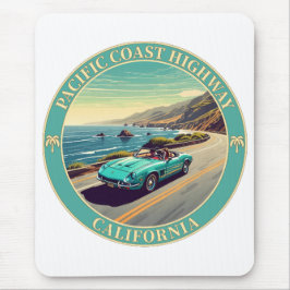 Mousepad Autoestrada da Costa do Pacífico na Califórnia