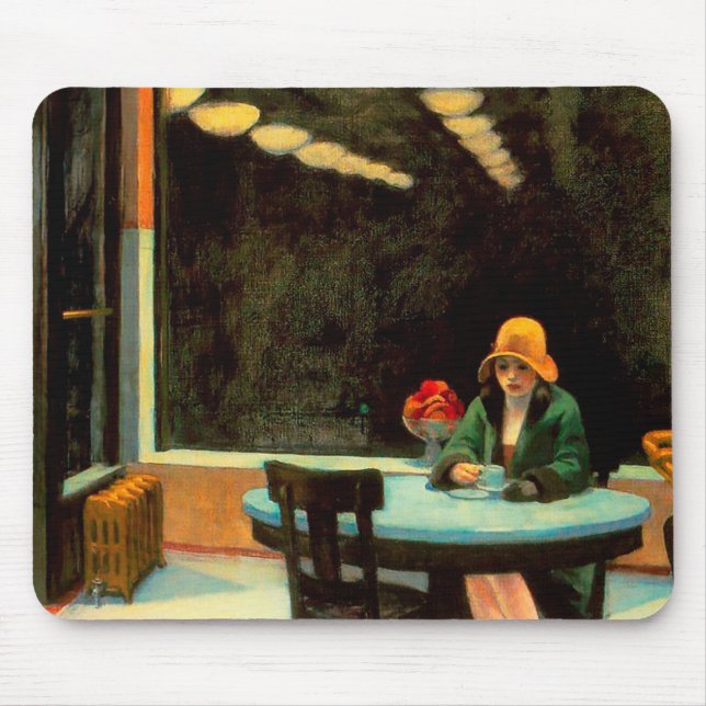 Mousepad Automat por Edward Hopper (Frente)