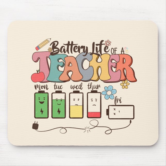 Mousepad Autonomia da bateria de um professor - Educador re (Frente)