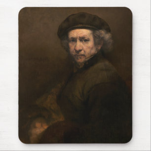 Mousepad Autorretrato de Rembrandt: Pintor da Idade de Ouro