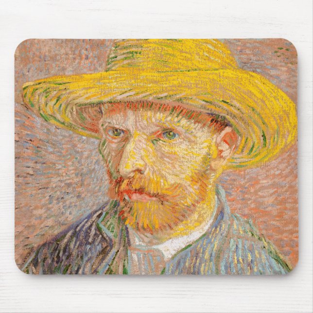 Mousepad Autorretrato impressionista de Vincent Van Gogh (Frente)