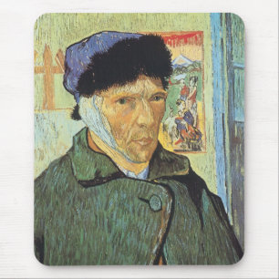 Mousepad Autorretrato, Orelha Bandrada de Vincent van Gogh