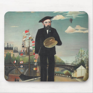 Mousepad Autorretrato Paisagem 1890, Henri Rousseau